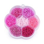 Koraliki Szklane Rokail Różowy Mix 