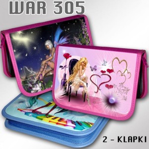 Piórnik 1-no kom./2 Klapki Warta Wróżki