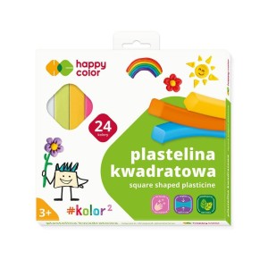 Plastelina 24 kol. Happy Color Kwadratowa