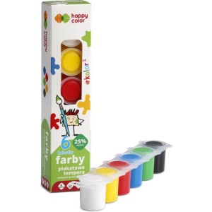 Farby Plakatowe 6 kol. Happy Color 25ml