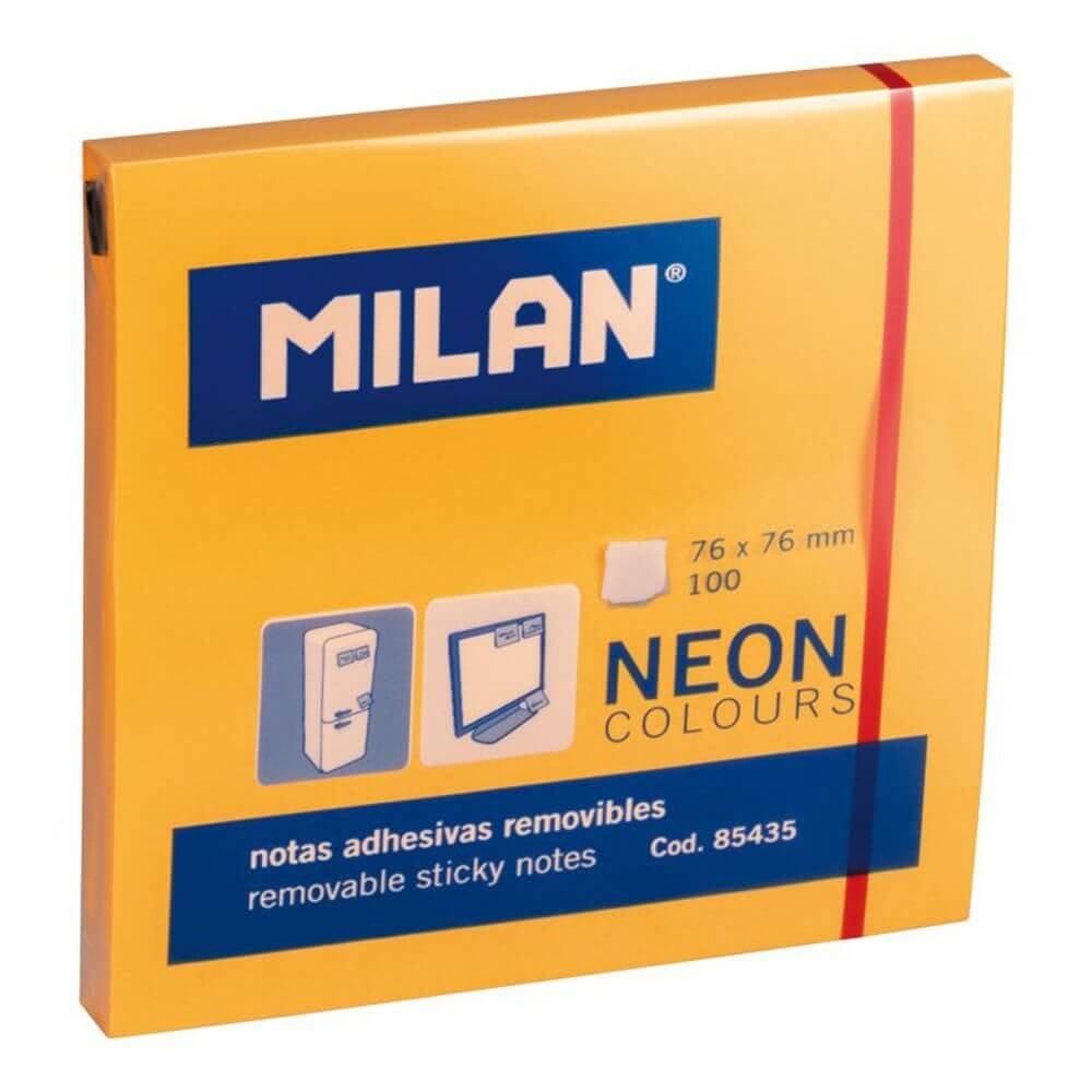 85435 Karteczki samoprz. 76x76mm Milan Pomarańcz a'100.jpg