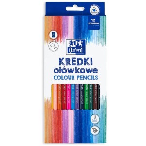 Kredki Ołówkowe 12 kol. Oxford Trójboczne