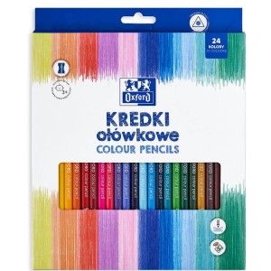 Kredki Ołówkowe 24 kol. Oxford Trójboczne