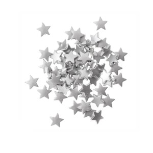 Koraliki DP Craft Gwiazdki Srebrne 1.5cm 60szt.