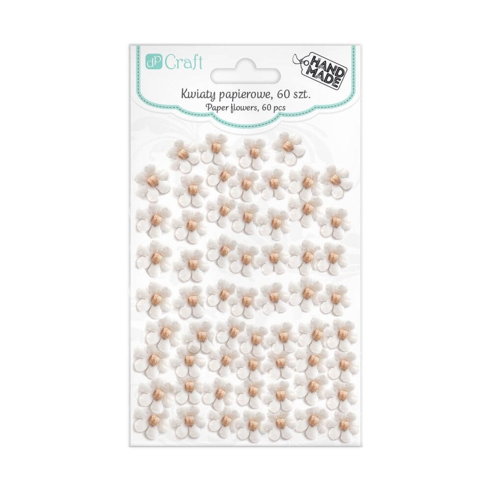 CEKP-053 Ozdoba pap. Kwiatki DP Craft Białe 1cm a'60.jpg