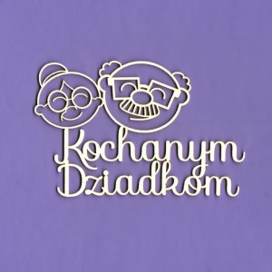 Tekturka Napis - Kochanym Dziadkom Crafty Moly 