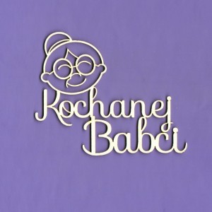 Tekturka Napis - Kochanej Babci Crafty Moly 