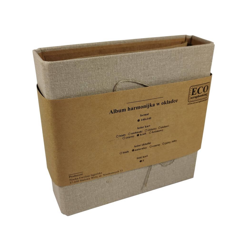 Baza Album 14x14cm Eco Scrap Harmonijka Kraft S20218.jpg