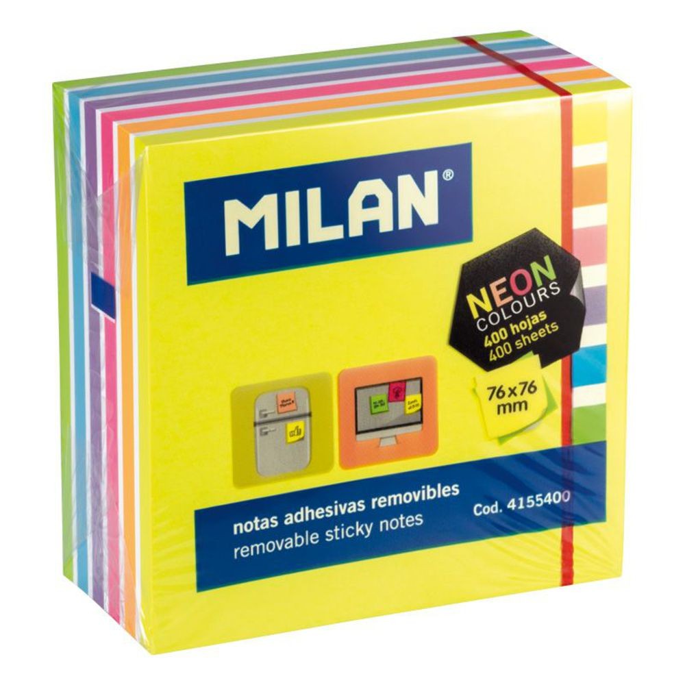 4155400 Karteczki samoprzylepne 76x76mm Milan Neon Mix.jpg