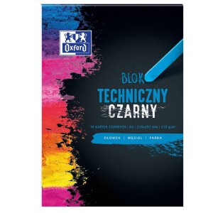 Blok Techniczny Czarny A4/10 210g/m2 Oxford 