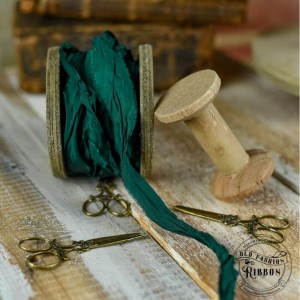 Wstążka Old Fashion Ribbon Zieleń Świąteczna