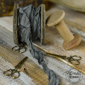 Wstążka Old Fashion Ribbon Szary Ciemny