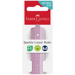 Linijka 15cm Plastik Faber-Castell Sparkle