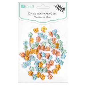 Ozdoba Papierowa Kwiatki DP Craft Pastel 60 szt.