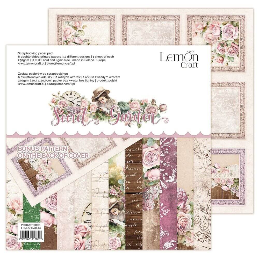 LEM-SEGAR-01 Zestaw Papierów 12x12 Lemon Secret Garden.jpg