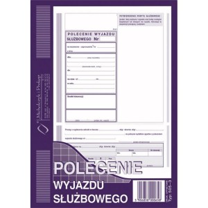 Druk A5 Polecenie Wyjazdu Służbowego MiP