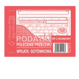 Druk A6 Polecenie Przelewu 1+1 Podatki MIP