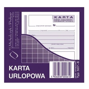 Druk Karta Urlopowa MiP