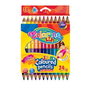 Kredki Ołówkowe Patio Colorino Kids 12/24kol. dwustronne  tró