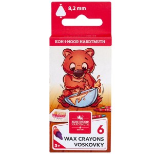 Kredki Świecowe 6 kol. Koh-I-Noor Trio Wax 