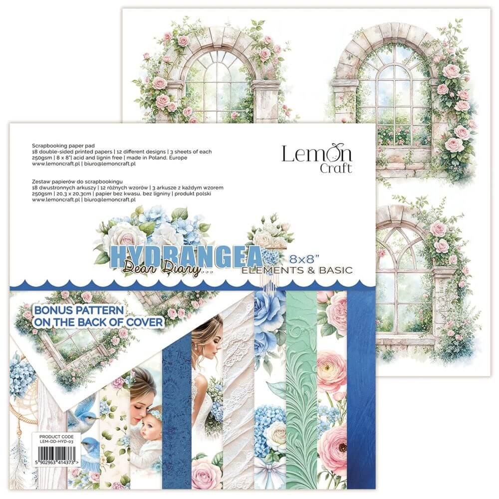 LEM-DD-HYD-03 Bloczek Elementów 8x8 Lemon Dear Diary Hydrangea.jpg