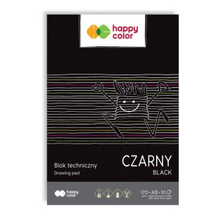 Blok Techniczny Czarny A3/10 170g/m2 Happy Color 