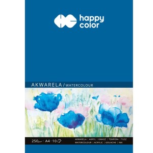 Blok Akwarela A4/10 Happy Color Biały 250g/m2 