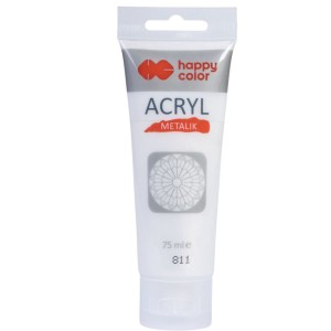 Farba Akrylowa Happy Color 75ml Metal Satynowe Srebro