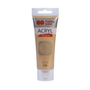Farba Akrylowa Happy Color 75ml Metal Złota Blada