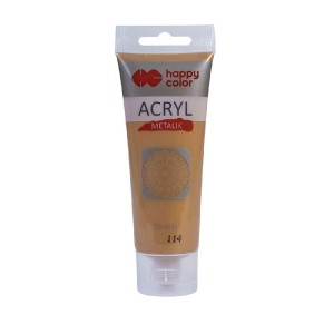 Farba Akrylowa Happy Color 75ml Metal Złota Głęboka