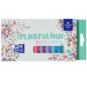 Plastelina 12 kol. Oxford Pastelowa
