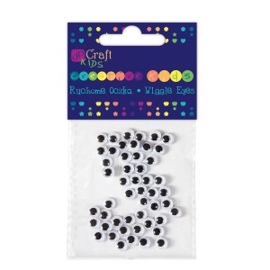 Ozdoba Oczy Czarne 6mm DP Craft Kids a'50