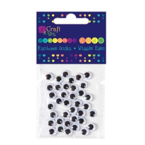 Ozdoba Oczy Czarne 8mm DP Craft Kids a'36
