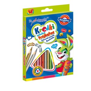 Kredki Ołówkowe St.Majewski Bambino 18 kol. Trójboczne