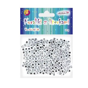 Koraliki Aliga Literki Srebrne 25g