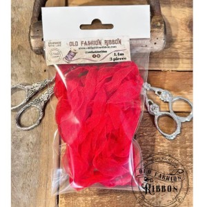Wstążki Old Fashion Ribbon Mgiełka Red 3 sztuki