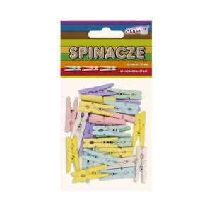 Ozdoba Drewniana Aliga Klamerki Pastel 30mm