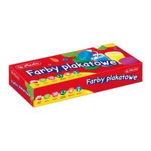 Farby Plakatowe 12 kol. Herlitz 20ml