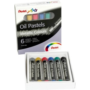 Pastele Olejne Pentel Arts Metallic 6 kol.