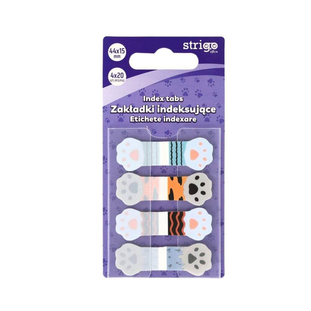 SSN025 Zakładki indeks. Papier 4 kol. Strigo Łapki.jpg