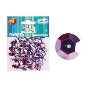 Cekiny 8mm Fioletowe Łamane Aliga 10g