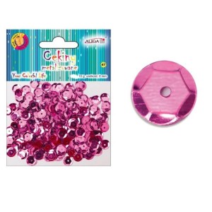 Cekiny 8mm Różowe Łamane Aliga 10g