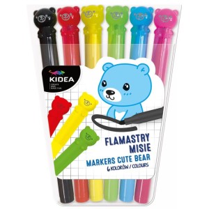Flamastry Misie 6 kol. Derform Kidea