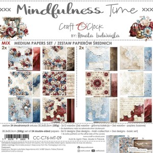 Zestaw Papierów Mix 8x8" Craft O'Clock Mindfulness Time