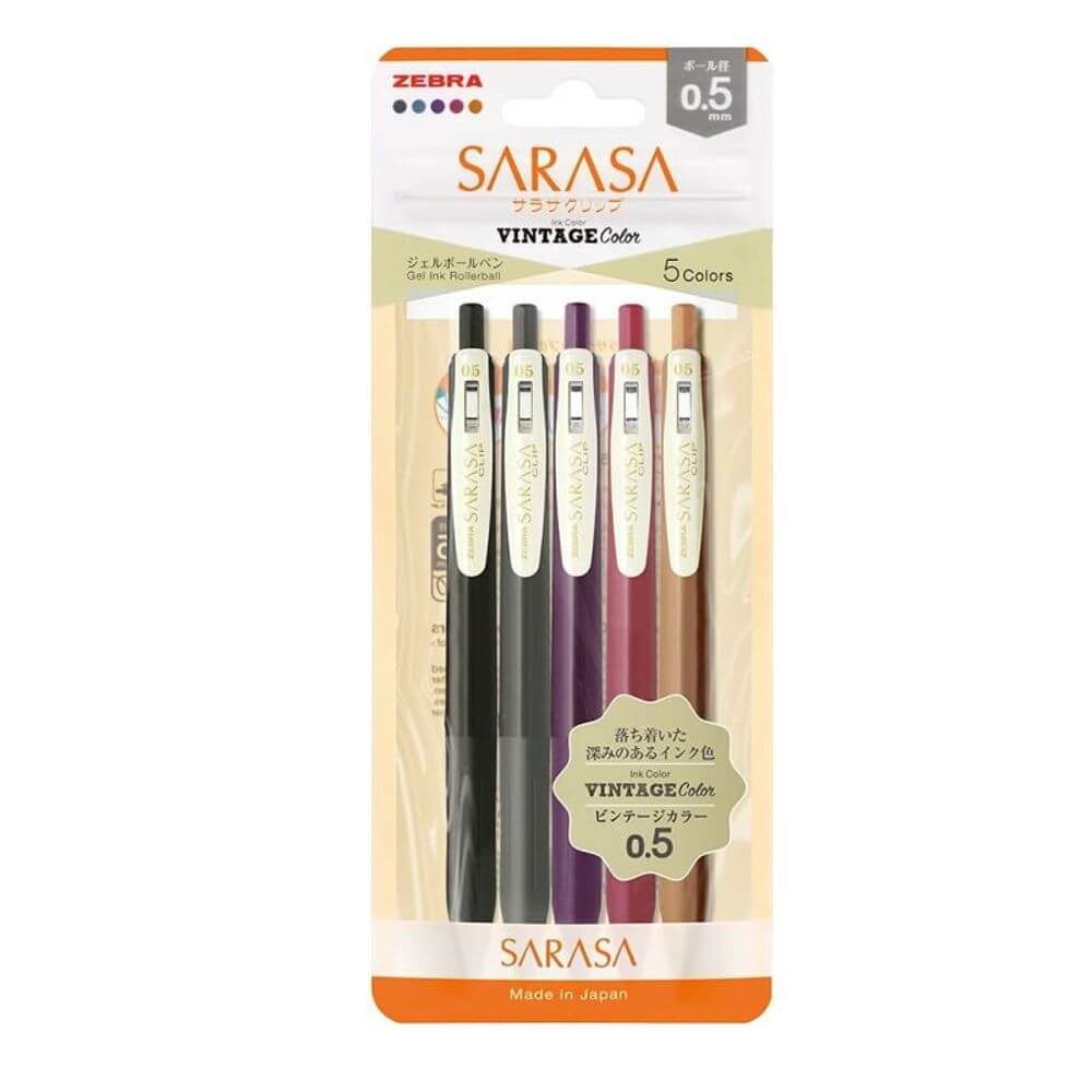 86762 Zestaw Długopisów żel. Zebra Sarasa Clip Vintage2 opakowanie foliowe.jpg