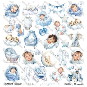 Papier 12x12" ScrapAndMe Baby 03 Wycinanka