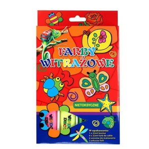 Farby Witrażowe Titanum 6 kol. 22ml 