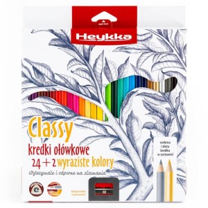 Kredki Ołówkowe Heykka 24+2 kol.