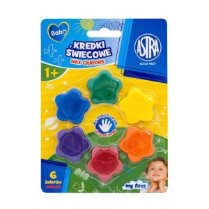 Kredki Świecowe 6 kol. Astra Gwiazdki