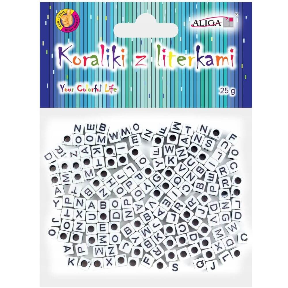 PJA-0330 Koraliki Aliga Literki Białe 25g.jpg